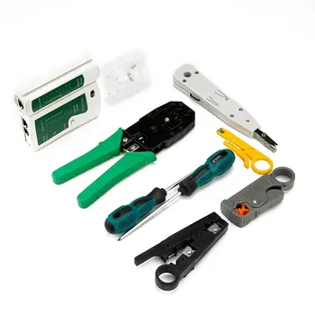 Domov Multi-Funkčné Siete Crystal Head Elektroinštalácie Nástroj Nastaviť Tri-Účel Káblová Svorka Tester Tool Kit Set