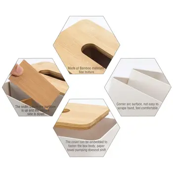 Domov Plochy Nordic Jednoduché Tkaniva Box Bambusu Úložný Box Organizátor Papier, Uterák Box Jemné Textúry nie je Ľahké Formy
