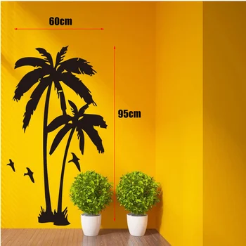Domova v Pohode, kokosové palmy, Nástenné Samolepky na Stenu Wall Decals Veľkosť 60*95 cm Doprava Zdarma