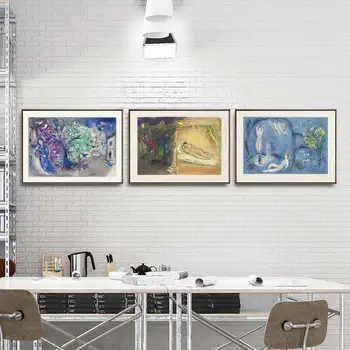 Domáce Dekorácie Umeleckých obrazov na Stenu pre Obývacia Izba Plagát, Tlač Plátno Potlače Paintingsn ruskej Marc chagall 3