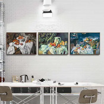 Domáce Dekorácie Umeleckých Obrazov Na Stenu Vzad Obývacia Izba Plagát, Tlač Na Plátne Obrazy Francúzskych Paul Cezanne Stále Života Olejomaľba