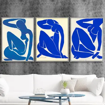 Domáce Dekorácie Vytlačiť Plátno Umeleckých Obrazov Na Stenu Plagát Plátno Potlače Obrazov Francúzskej Henri Matisse Modrá Nuda