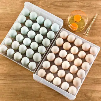 Domácnosť 60 Stožiare, Vajcia Box Chladnička Kuchyňa Dvojvrstvové Úložný Box Vajcia Držiteľ Starostlivosti-Zásuvky-typ Úložný Box