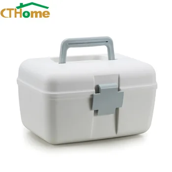 Domácnosť, Malé Medicíny Dodávky Box pre Domáce Veci Multi-purpose Double-layer Plastové Úložný Box Organizátor Kontajner Spálne