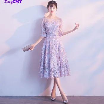 DongCMY 2020 Krátke Kvet Prom Šaty, Sexy Plus Veľkosť Módne Oblečenie De Soiree večerné Šaty