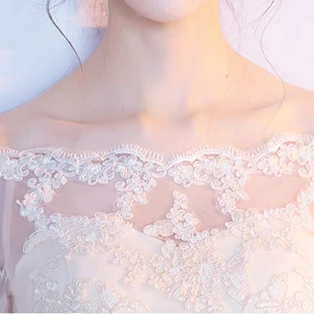 DongCMY 2020 Nová Farba Béžová Čipky Bridesmaid, Šaty Plus Veľkosť Vestido Prom Šaty