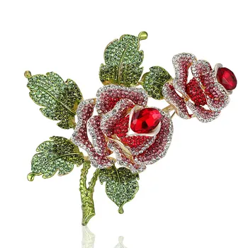 Donia šperky Veľké Veľkosti Rose Drahokamu Brošňa Strany Výročie Šperky Ideálny Drahokamu Crystal Pin Brošňa Celkom Brock