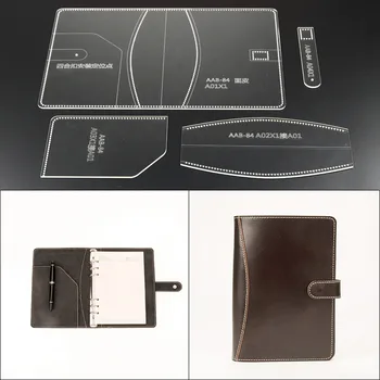 DONYAMY 1Set Akryl Notebook nastaviť Kožené Šablóny Model Handwork Kožené Plavidlá Typu Nástroje