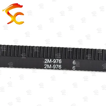 Doprava zadarmo 10pcs/veľa GT2 976 uzavreté slučky gumy 2GT remeňa 2GT-976-6 Zuby 488 Dĺžka 976mm šírka 6 mm pre 3D tlačiarne