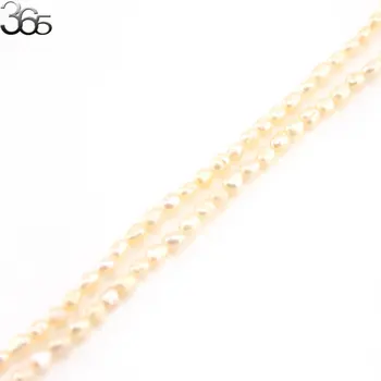 Doprava zadarmo 2x4mm Biele, Ružové a Fialové Olivary umelo Pestované Perly Šperky Čo Korálky 15