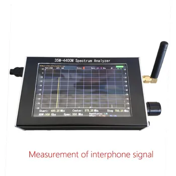 Doprava zadarmo, 35M-4.4 GHz Sweep Jednoduché Spektrum Analyzer Generátora Signálu S Sledovania Zdroj + 4.3 palcový LCD +Kovové puzdro