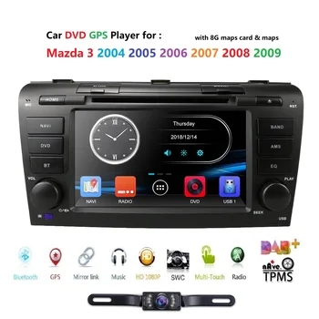 Doprava zadarmo, Auto DVD pre Mazda 3 2004-2009 navigačný systém, multimediálny systém dvd auto pre Mazda3 Rádio Prehrávač, GPS DAB+TPMS CAM