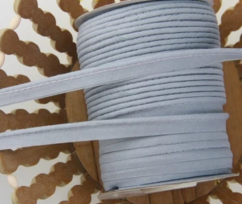 Doprava zadarmo - Bavlna Zaujatosti Potrubia pásky,zaujatosť Pásky s káblom,veľkosť:12 mm, 50meter,DIY domáce textilné ručne vyrábané, farba svetlo sivá
