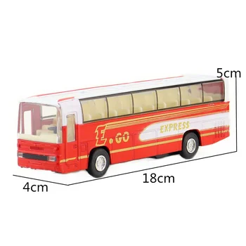 Doprava zadarmo/Diecast Toy Model/Pull Back/HK City Express Bus/Sound & Light Roztomilý Auto/Vzdelávacie Kolekcia/Darček Pre Deti