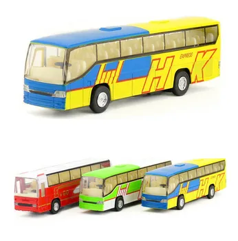 Doprava zadarmo/Diecast Toy Model/Pull Back/HK City Express Bus/Sound & Light Roztomilý Auto/Vzdelávacie Kolekcia/Darček Pre Deti