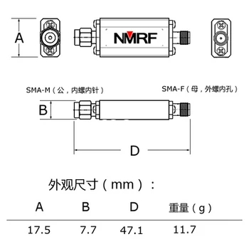 Doprava zadarmo, FBP-Senzor 433 433 (400-475) MHz band-pass filter, ultra malý objem, SMA rozhranie senzor