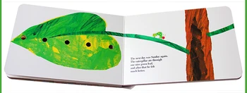 Doprava zadarmo funny deti detská angličtina rada knihy Veľmi Hungry Caterpillar s otvormi pevný kryt pevného stránky