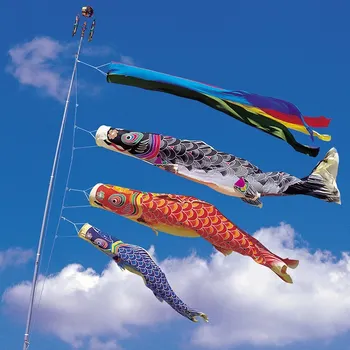 Doprava zadarmo Koinobori Japonské Kapre streamer Vietor Ponožky Koi nobori Ryby Vlajky Kite Vlajka Japonský koinobori za Deň Detí