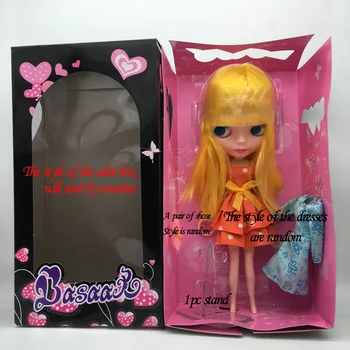 Doprava zadarmo, lacné farebné políčko DIY Blyth bábika darček k narodeninám pre dievčatá 4 farieb veľké oči bábiky s krásne Vlasy roztomilá hračka