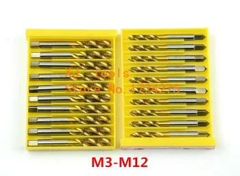 Doprava zadarmo M3 M4 M5 M6 M8 M10 M12 7pcs HSS niť ťuknite na položku špeciálne drôt, z nehrdzavejúcej ocele, ťuknutím