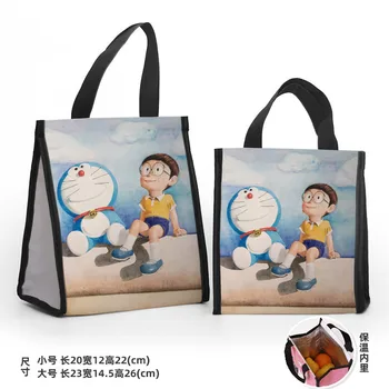 Doraemon Modrá Tuku Doraemon Malé Jingle Daxiong Cartoon Multi-Vzor Grafické Prispôsobenie Obed Box Vrece Obed Box Vrece