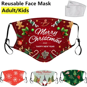 Dospelý/Dieťa Opakovane Vianočné Vytlačené pleťové Masky PM25 Priedušná Prachu Úst Kryt Tváre, úst Maska Strmeň Dizajnér Maska