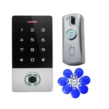 Dotykový panel RFID ID Nepremokavé IP66 Heslo fingerprint access control Kovové Veci, Biometrické zámky dverí Riadenie Prístupu kepad