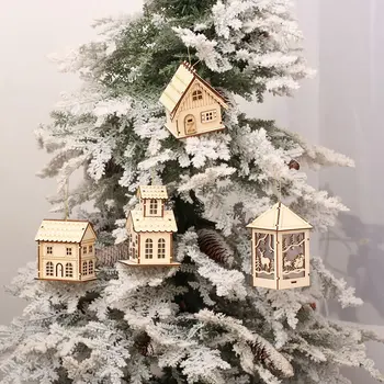 Dovolenka Mini Závesné led svetlá Ozdoby na Vianočný Stromček led žiarovky svetlá Dollhouses Nový Rok Vianočný dekor Atmosféru svetlá