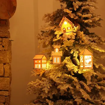 Dovolenka Mini Závesné led svetlá Ozdoby na Vianočný Stromček led žiarovky svetlá Dollhouses Nový Rok Vianočný dekor Atmosféru svetlá