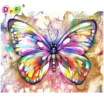 DPF DIY Viacfarebná motýľ 5D námestie diamond maľovanie cross stitch remesiel diamond výšivky nástenné maľby domova mozaika