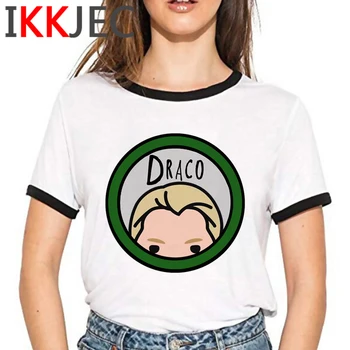 Draco Malfoy Harajuku Streetwear Bežné T-shirt Ženy Grafické Estetické Kawaii Tričko Roztomilé Anime z 90. rokov Tričko Top Tees Žena