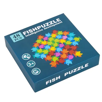 Drevené 3D Ryby Puzzle Deti Raného Vzdelávania Vzdelávanie Hračky Farebné Skladačka Rada Zábavné Vzdelávacie Hračky, Darčeky Pre Deti