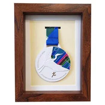 Drevené medaila display box maratón medaila displeja, stojan odznak dekorácie rám medaila skladovanie tvorivé foto rámček