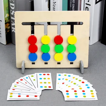 Drevené Montáž Stoličky Montessori Hračky Dieťa Vzdelávacie Drevené Hračky Farby a Plody Obojstranný Zodpovedajúce Hra(dropshipping)