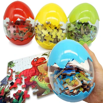 Drevené Puzzle Dinosaury Puzzle Vajcia 60Pcs Puzzle, Skladačka pre Deti Rada Vzdelávacie Hračky Montessori Puzzle Chlapci Dievčatá Vianočný Darček