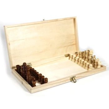 Drevené Skladania Medzinárodnej Šachovnicu Vysoko Kvalitné Drevo Šach Hra Backgammon Chodiť Zábava Anglická Verzia