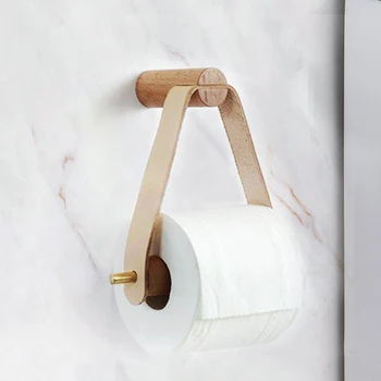 Drevené Valcované Toaletného Papiera Držiak Kúpeľňa Skladovanie Papiera Strane Uterákov, Toaletný Tissue Papiera Rack