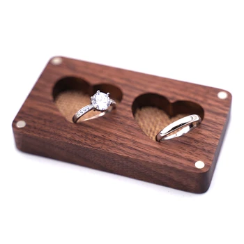 Drevo Krúžok Nosič Box Osobné Svadba zapojenie snubné prstene Dreva Krúžok Držiak na Okno Rustikálny Svadobné Zvyk