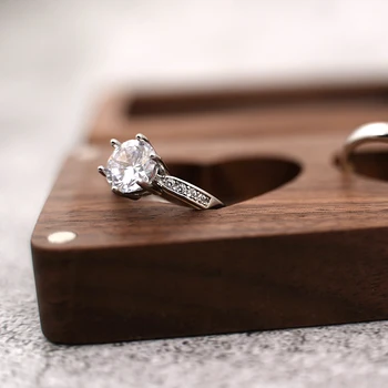 Drevo Krúžok Nosič Box Osobné Svadba zapojenie snubné prstene Dreva Krúžok Držiak na Okno Rustikálny Svadobné Zvyk