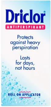 Driclor Antiperspirant Roll-on 20 Ml Antiperspirant Deodorant | Klinické Silu Hyperhidrosis Liečba - Znižuje Podpazuší Pot