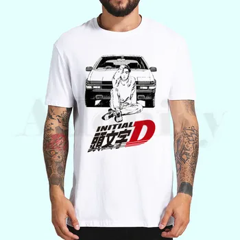 Drift Japonské Anime AE86 Počiatočné D NOVÝ Príchod Print T Shirt Človeka T-shirt Muž Bežné Krátky Rukáv Topy Harajuku