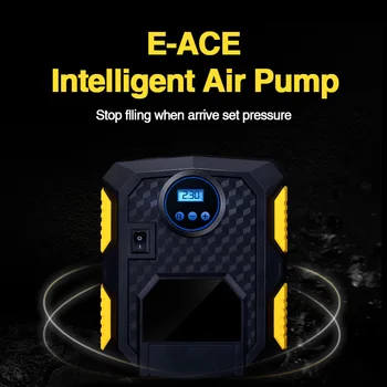 Dropshipping E-ACE M02 Digitálny Kompresor Prenosné Elektrické Auto AirPump Black DC 12V Pneumatiky Inflador 150 PSI Autocompressor