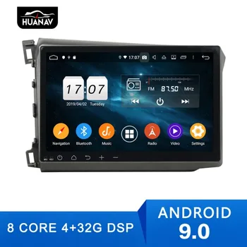 DSP Android 9.0 Auto DVD Prehrávač, GPS navigáciu Pre Honda Civic 2012-Ľavej Strane Jazdy, Auto rádio, prehrávač Auto multimidia UINT