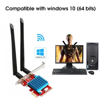 Dual band 3000Mbps Wifi 6 PCIe Adaptér Bezdrôtovej siete Pre PC Intel AX200 Wi-Fi Anténa Karty 2.4 G/5G 802.11 ac/ax Bluetooth 5.1 MU-MIMO