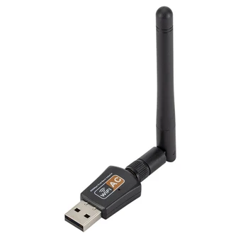 Dual Band 600M 2.4/5.8 GHz WiFi Prijímač USB Sieťová Karta Adaptér s Anténou 2.4 G & 5G
