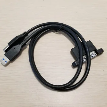 Dual Male USB 3.0 na Dosky Pripojit USB Žena s Skrutky Rozšírenie Dátový Kábel, 50 cm