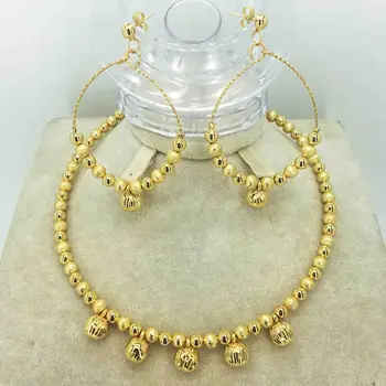 Dubaj Zlaté Šperky Sady Nigérijský Svadobné Afriky Korálky Crystal Svadobné Šperky Set Drahokamu Etiópskej Šperky parure
