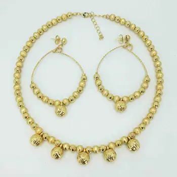 Dubaj Zlaté Šperky Sady Nigérijský Svadobné Afriky Korálky Crystal Svadobné Šperky Set Drahokamu Etiópskej Šperky parure