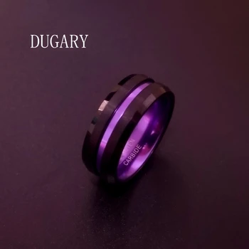 DUGARY Svadobné Šperky Matný Groove Vložkou Volfrámu Prstene pre Mužov je Ženích Svadobné Zapojenie Výročie Krúžok doprava zadarmo