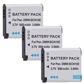Durapro 3PC 950mAH DMW-BCN10 DMW BCN10 DMW-BCN10E Li-ion Fotoaparát kontakty batérie pre Panasonic Lumix DMC-LF1 Lumix LF1 LF1K LF1W Kamery